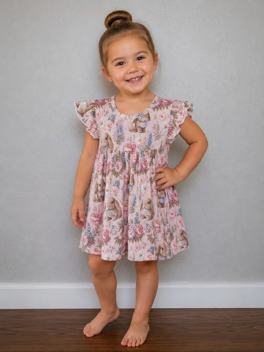 Milk Silk Bunny Twirl Dress Girls Size 3T NWOT